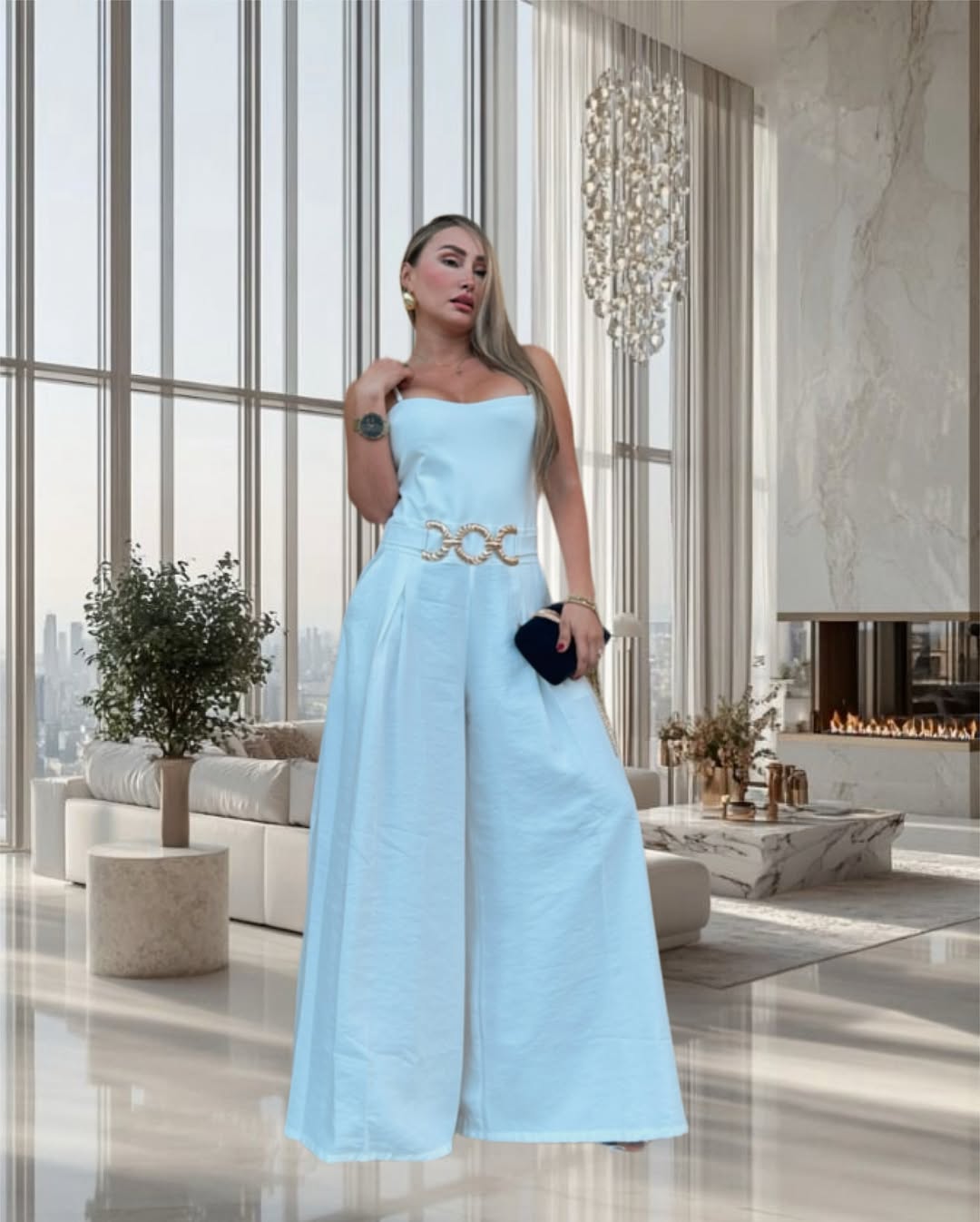 Corte palazzo y tirantes delgados