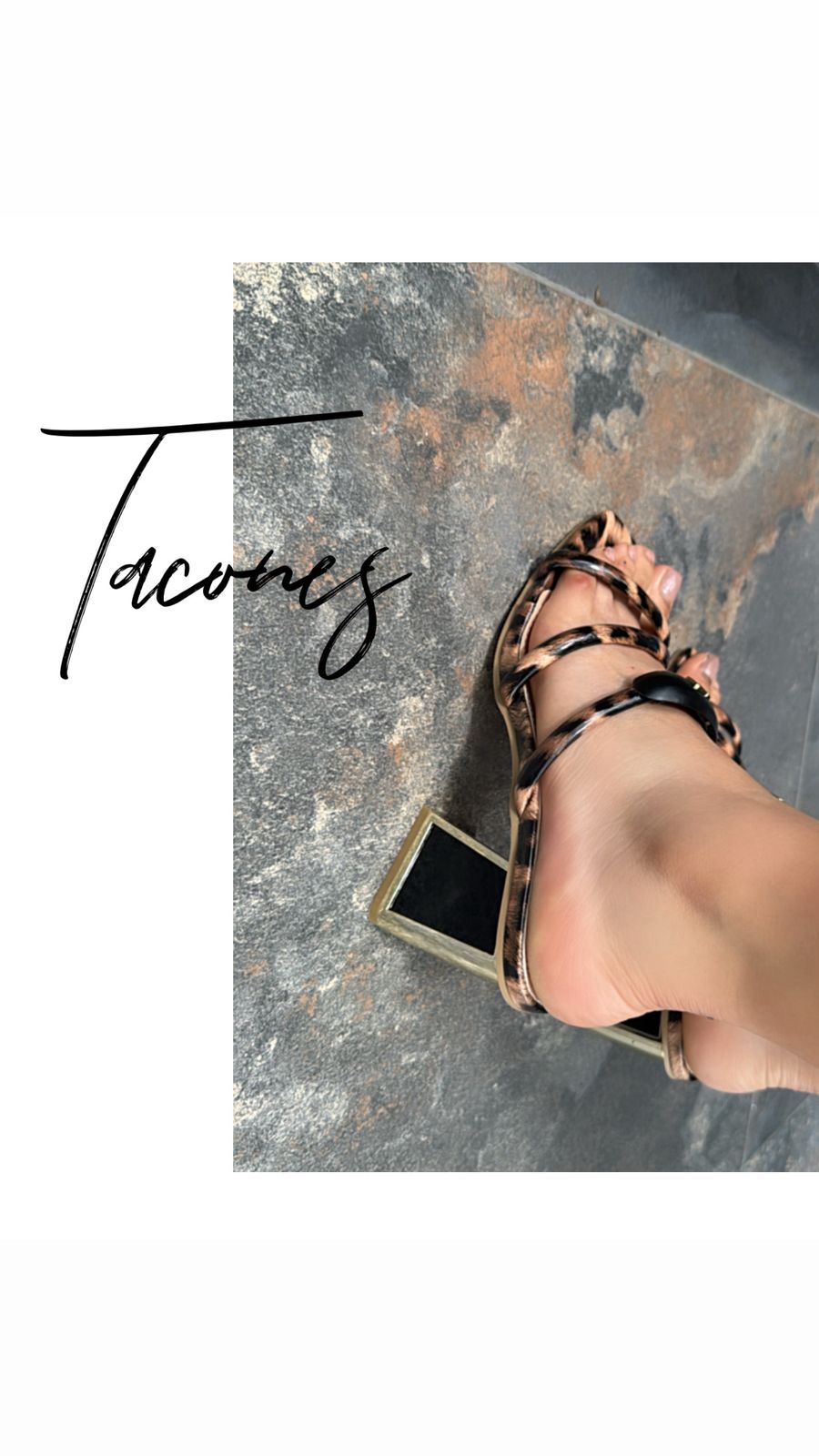 Sandalia de tiras animal print y punta cuadrada.