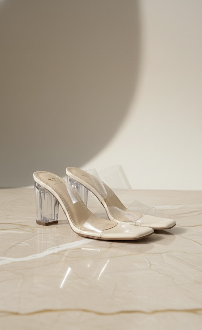 Sandalias tacón cristal